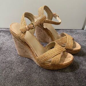 Stuart Weitzman Minx cork wedges Tan. Size 9.5